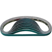 PFERD Coated Belt, Zirc, 1/2"x18", 80 Grit, Coated, 1/2" W, 18" L, 80 Grit, Zirconia Alumina 49730